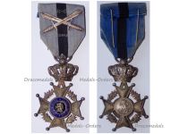 Belgium Order of Leopold II Knight's Cross with Swords 1952 Bilingual