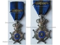 Belgium WW2 Order of Leopold II Knight's Cross with King Leopold's III Silver Palms L Maker Marked Silver 900