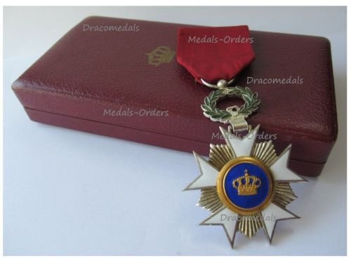 Belgium WW2 Order of the Crown Knight's Star by Degreef Boxed