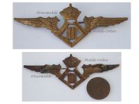Belgium WW2 Pilot Wings Belgian Royal Air Force Badge with the Royal Cipher of King Leopold III 1935 1945
