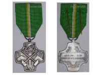 Belgium WW2 Long Membership Medal of the Syndicate of Trade Unions ACV Silver 2nd Class in Flemish