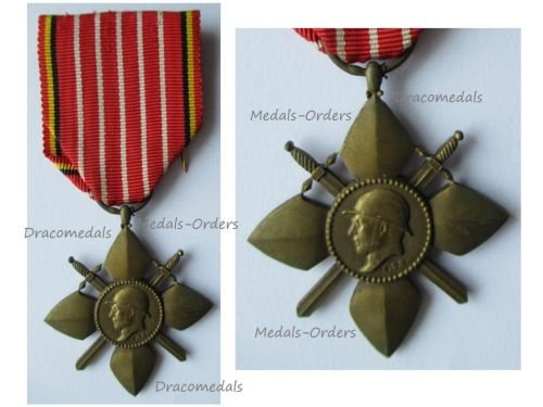 Belgium WW2 Recognition Cross of the Royal Federation of King Albert's Veterans 1909 1934