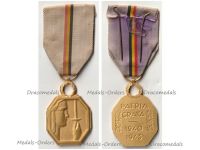 Belgium WW2 Country's Gratitude Gold Medal 1940 1945 for War Time Bravery in the Humanitarian Field by Demanet