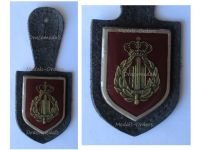 Belgium Gendarmerie Badge on Leather Fob by Stuco Belgian Forces in Germany Military Police