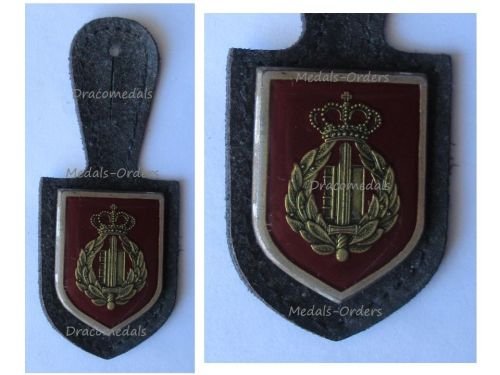 Belgium Gendarmerie Badge on Leather Fob by Stuco Belgian Forces in Germany Military Police