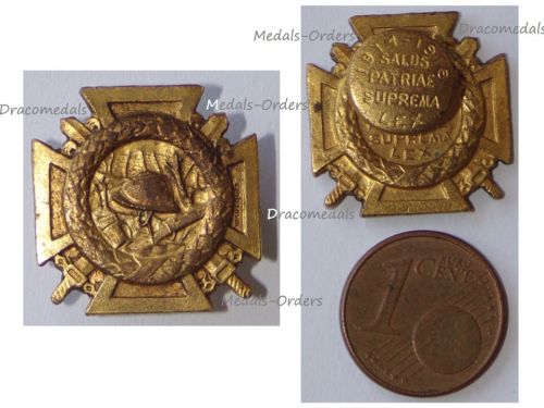 Belgium WW1 Fire Cross Badge 1914 1918 by Waucquez Large Type