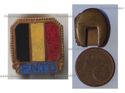 Belgium WW2 Lapel Pin National Federation of Deported Workers Badge FNTD
