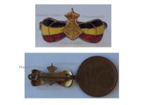 Belgium WW2 Belgian Flag Ladies Bow Patriotic Badge with the Royal Cipher of King Leopold III 