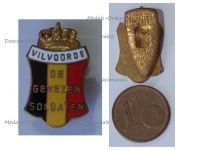 Belgium WW1 Lapel Pin Vilvoorde Veteran Badge 1914 1918 by Degreef