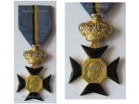 Belgium Military Cross of the Veterans of  King Leopold II 1865 1909 by Dubois