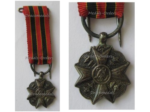 Belgium WW1 Civil Decoration for Bravery Devotion and Philanthropy Silver Medal MINI