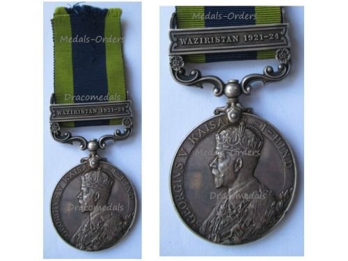 Britain India General Service Medal 1909 – Clasp "Waziristan 1921–24" – Signalman, Royal Signals