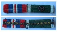 Britain Rhodesia WW2 Ribbon Bar of 2 Medals (War Medal 1939 1945 & Rhodesian Prison Service with Rosette)