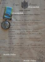 Britain Crimea Medal 1854 1856 with Clasp Sebastopol & Diploma to French Chasseurs d'Afrique Cavalry