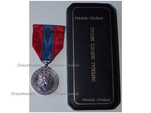 Britain Imperial Service Medal Queen Elizabeth II 1953 1954 Boxed by the Royal Mint