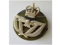 Great Britain RAF Royal Air Force Cap Badge, Queen's Crown 1952, Korean War 1950 1953