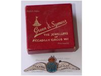 Britain WW2 RAF Sweetheart Brooch Pilot Wings of the Royal Air Force 1939 1945 Boxed by Green & Symons