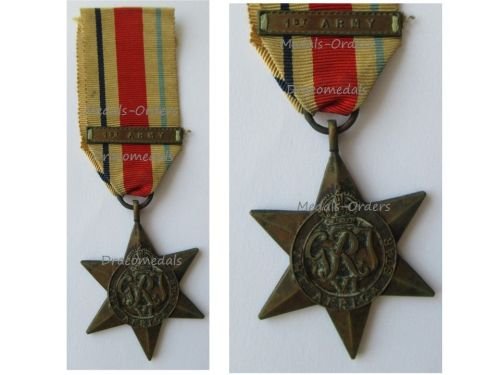 Britain WW2 Africa Star with 1st Army Clasp