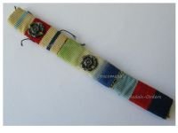 Britain WW2 Ribbon Bar of 3 Medals (Africa Star with North Africa 1942-43 Clasp, Atlantic Star with France Germany Clasp, 1939 1945 Star) Royal Navy