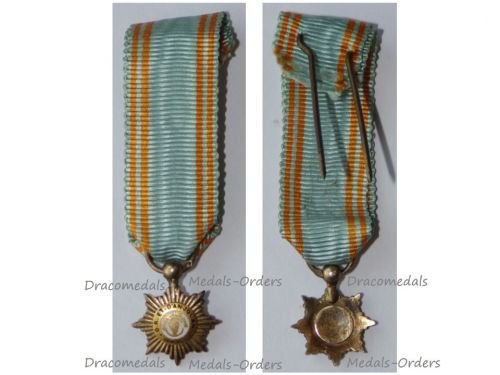 Comoros WW1 Royal Order of the Star of Anjouan Knight's Star in Silver MINI