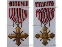 Czechoslovakia WW2 War Cross 1939 1945 with Ribbon Bar