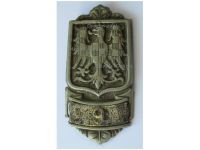 Czechoslovakia WW2 Firefighter Cap Badge of the 9th Fire Department