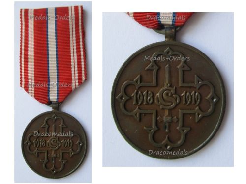 Czechoslovakia WW1 Commemorative Medal for the Volunteers of the Revolution 1918 1919 Signed O.P.