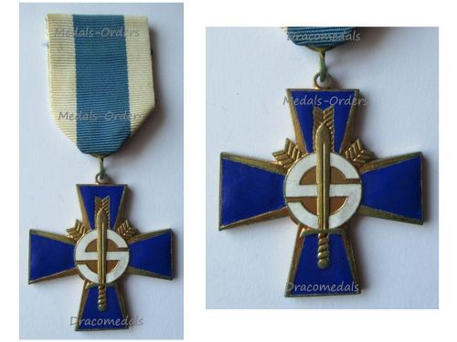 Finland WW1 WW2 Sininen Blue Cross for Civil Guard Veterans 1918 1939 1941 by Sporrong
