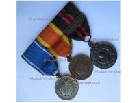 Finland WW2 3 Medal Set (Order of the Liberty Cross Bronze, Silver Medal 1941 Continuation War, Winter War Medal 1939, Laatokan Karjala Clasp, Swords)