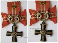 Finland WW2 Order of the Cross of Liberty Cross with Swords 4th Class 1939 and Swords Device on the Ribbon for the Winter War