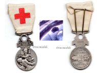 France SB Red Cross Medal of the French Association for Aiding the Wounded Military 1864 1866 in Silver Numbered