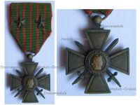 France WW1 War Cross 1914 1915 with 2 Citations 2 Stars (Bronze)