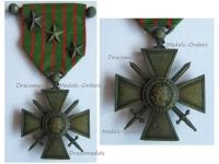 France WW1 War Cross 1914 1916 with 3 Citations 3 Stars (2 Bronze 1 Silver) & Officer's Bar
