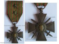 France WW1 War Cross 1914 1917 with 2 Citations 2 Stars (Bronze)