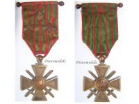 France WW1 War Cross 1914 1918 with 3 Citations 3 Stars (Bronze) & Officer's Bar