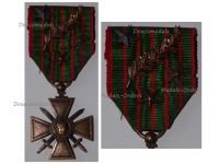 France WW1 War Cross 1914 1916 with 4 Citations Palms 3 Stars (2 Bronze 1 Silver)