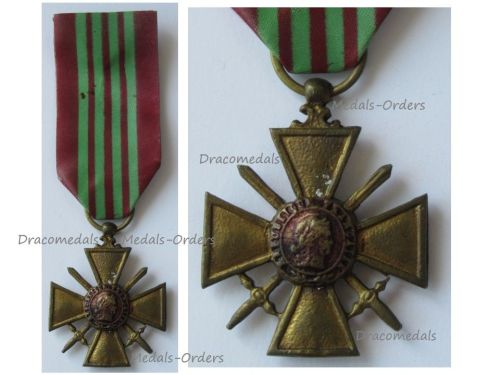 France WW2 War Cross 1939 1940 Locally Made Type