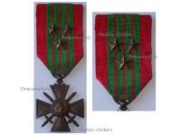 France WW2 War Cross 1939 with 3 Citations (3 Bronze Stars) by the Paris Mint