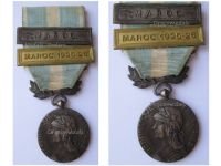 France WW1 Colonial Medal with Clasps Maroc & Maroc 1925-26 Intermediate Type 1913 1938 Unofficial