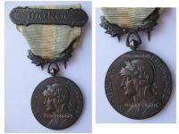 France WW1 Colonial Medal with Clasp Maroc Intermediate Type 1913 1938 by Lemaire