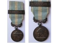 France WW1 Colonial Medal 1st Type 1893 1913 Bifacial with Snap Model Clasp Tunisie by Mercier & Lemaire