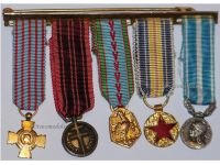 France WW2 Set of 5 Medals (Combatants Cross, Commemorative, National Resistance, Colonial, Wound Medal) MINI