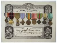 France WW1 Set of 9 Medals Diploma 11th Grenadier Regiment PoW (Victory, Dardanelles, Orient Medal, Volunteer, Combatants Cross, WW2 Resistance Medal)