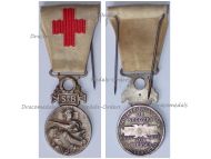 France SB Red Cross Medal of the French Association for Aiding the Wounded Military 1864 1866 in Silver