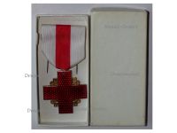 France Red Cross Medal of Recompense Gold Class 2nd Type 2nd Form 1950 Boxed Named 1989