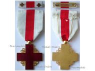 France Red Cross Medal of Recompense Gold Class 2nd Type 1st Form 1950 with Ribbon Bar