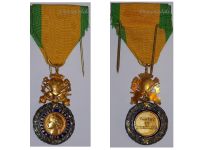 France WW2 Military Medal Valor & Discipline 1870 6th Type Based 1944 1951 Marked Bronze