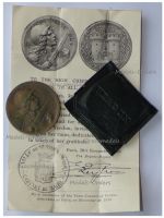 France WW1 Verdun Medal 1916 by Vernier Non Wearable Type Cased by the Paris Mint with Bilingual Diploma 