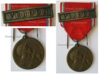 France WW1 Verdun Medal 1916 with Clasp Verdun by Vernier Marked by the Paris Mint