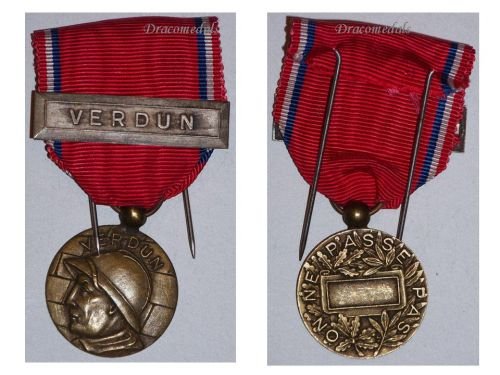 France WW1 Verdun Medal 1916 with Clasp Verdun Anonymous Type